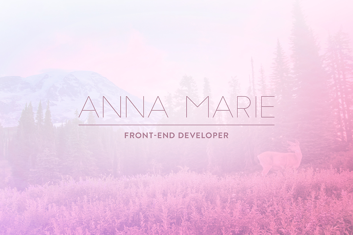 Anna Marie - Front End Web Developement